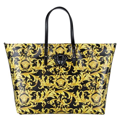 versace mixed print tote bag|authentic Versace handbags.